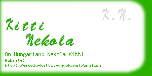 kitti nekola business card